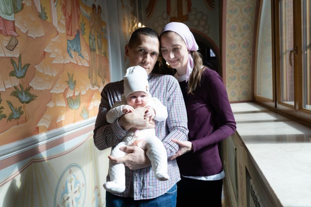 Крещение в Часовне Петра и Февронии